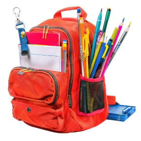 backpack with school supplies